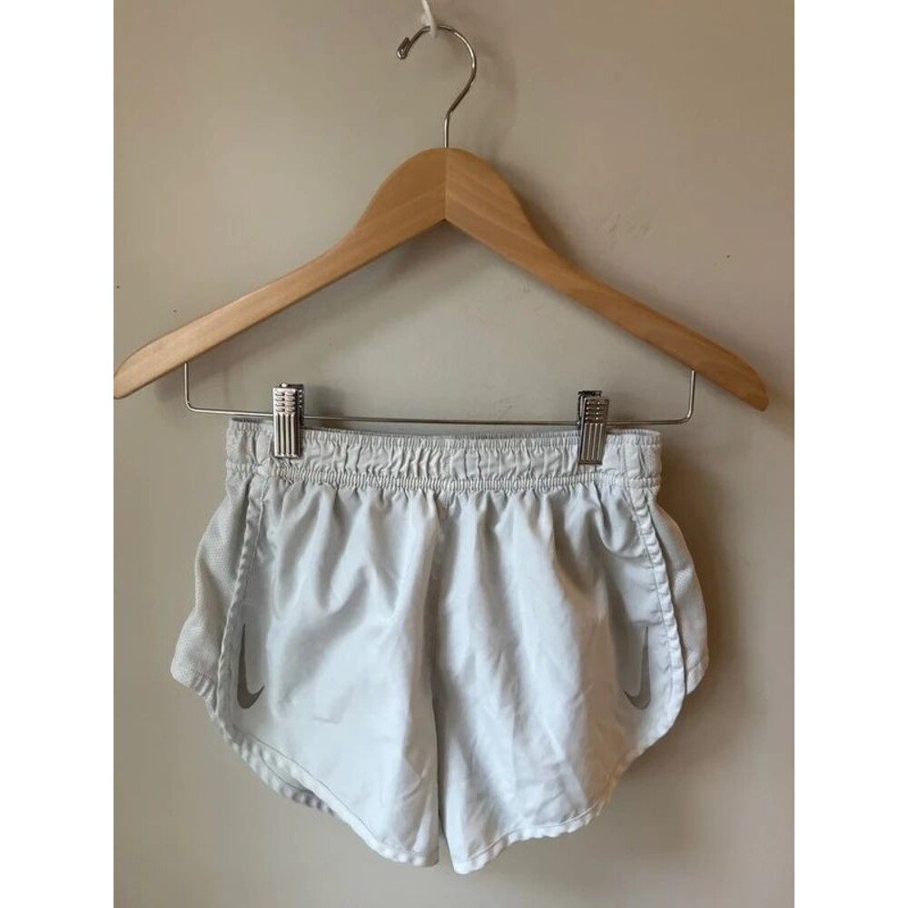 Nike Dri-FIT Tempo Running Shorts White Gray